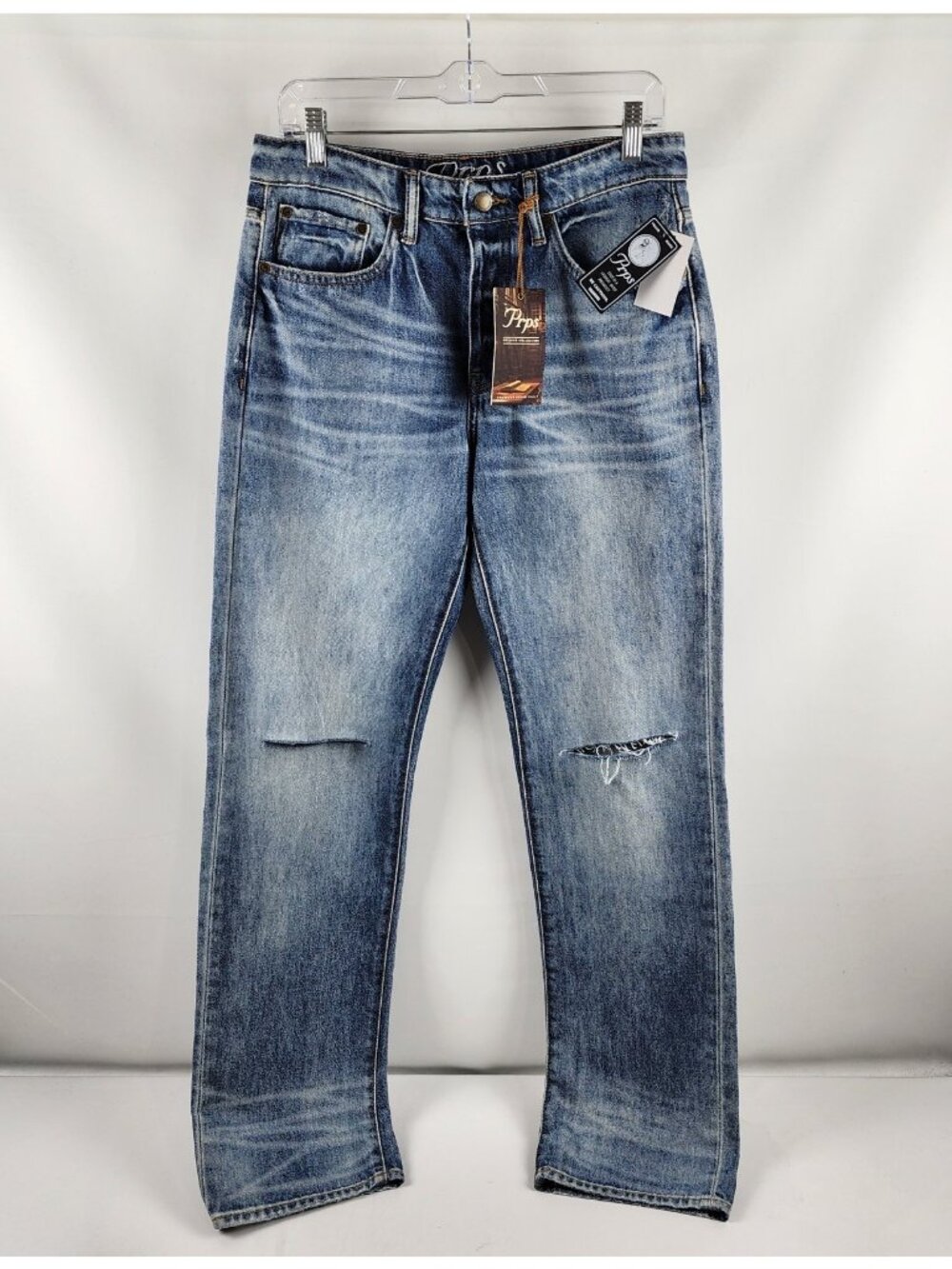 PRPS Jeans Mens 30x33 Barracuda Relaxed Fit Distressed Button Fly Denim NWT